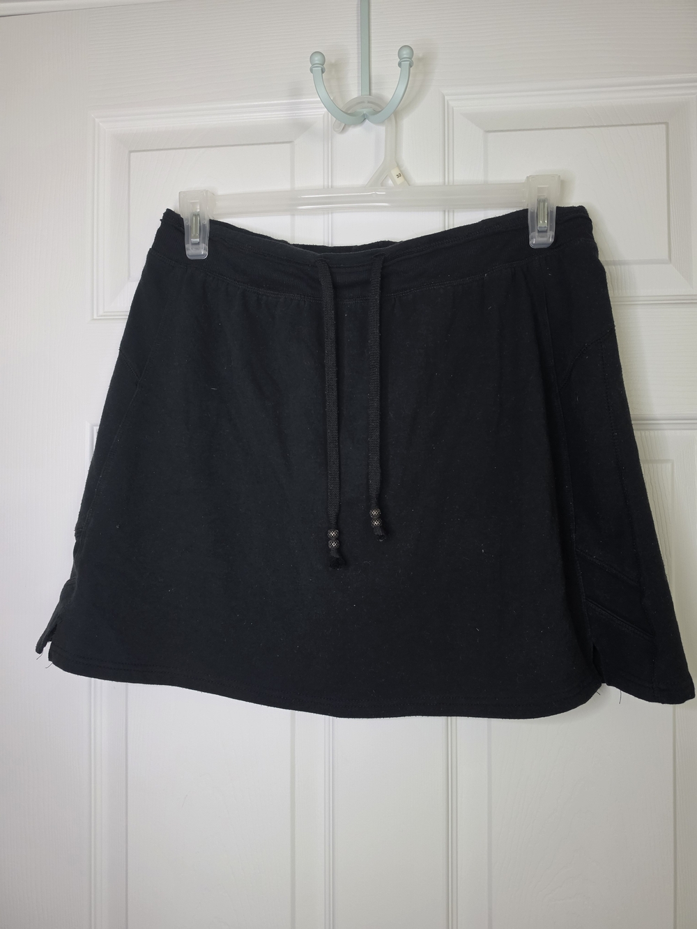 GreenTea Black Casual Drawstring Skort
